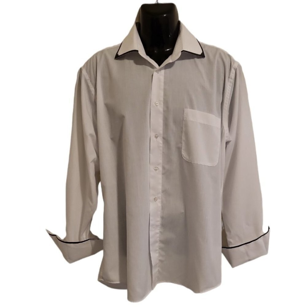 Men's Button Up Shirt by Karl Knox Wht (size 16.5 34/35)